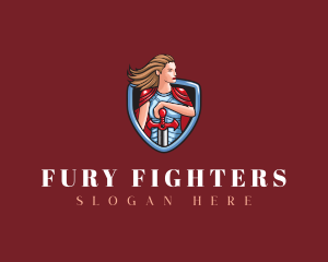 Warrior Fighter Hero logo design