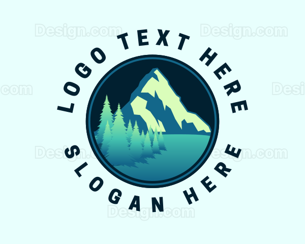 Mountain Summit Landscape Logo