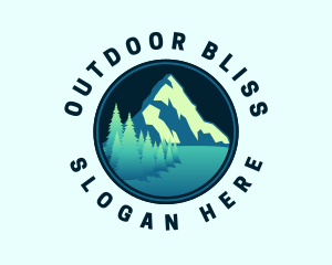 Mountain Summit Landscape logo design