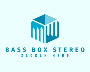 Blue Cube Box logo design