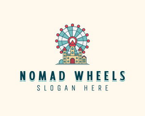 Ferris Wheel Amusement Park  logo design