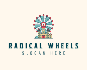 Ferris Wheel Amusement Park  logo design