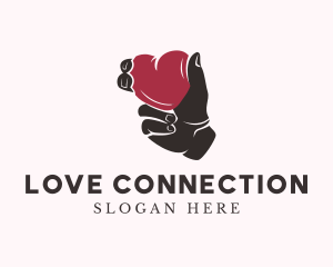 Heart Hand Romance logo design