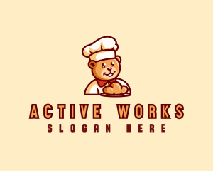 Bear Bread Baker logo design