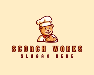 Bear Bread Baker logo design