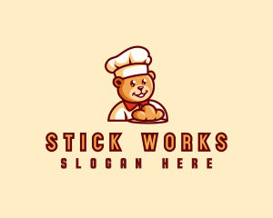 Bear Bread Baker logo design