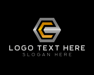 Tech Industrial Hexagon Letter C logo