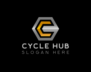 Tech Industrial Hexagon Letter C logo design