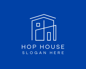 House Draft Construction logo design