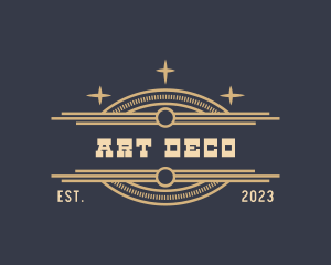 Western Art Deco logo design