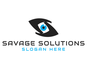 Optical Eye Letter S logo design