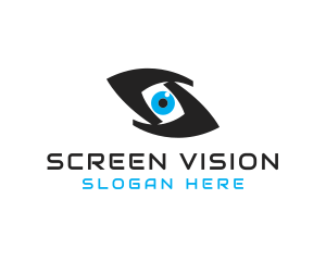 Optical Eye Letter S logo design