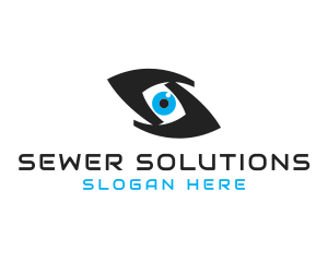 Optical Eye Letter S logo design