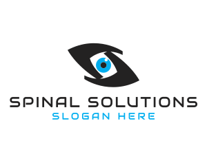 Optical Eye Letter S logo design