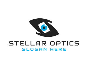 Optical Eye Letter S logo design