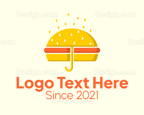 Hamburger Sandwich Umbrella Logo