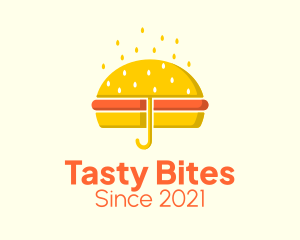 Hamburger Sandwich Umbrella  logo design