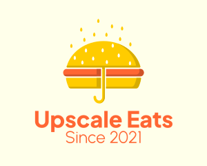 Hamburger Sandwich Umbrella  logo design