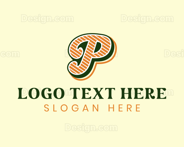 Retro Vintage Letter P Logo