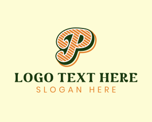 Retro Vintage Letter P Logo