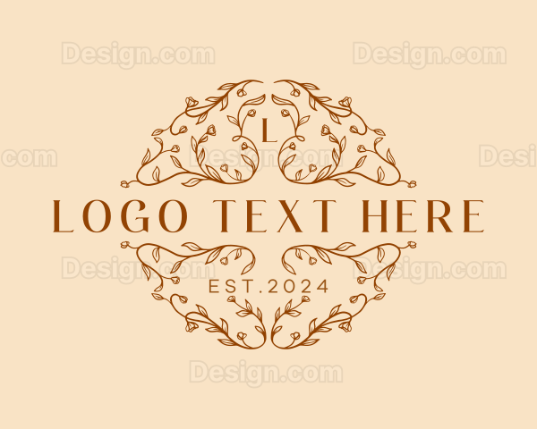 Luxury Floral Wreath Logo