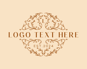 Luxury Floral Wreath logo