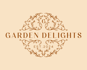 Luxury Floral Wreath logo design