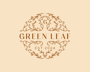 Luxury Floral Wreath logo design