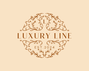 Luxury Floral Wreath logo design