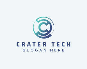 Modern Tech Cryptocurrency Letter C logo design