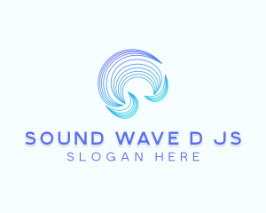 Abstract Tech Waves logo design