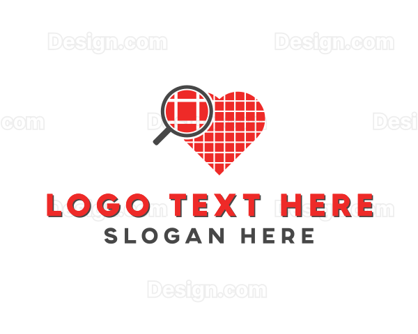 Magnify Heart Love Logo