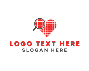 Magnify Heart Love Logo