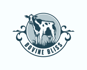 Cow Farm Livestock logo design