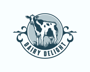 Cow Farm Livestock logo design