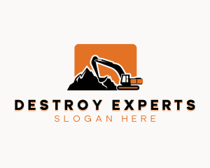 Construction Excavator Mining logo design