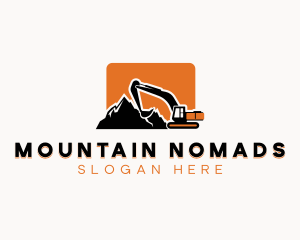 Construction Excavator Mining logo design