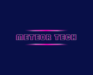 Neon Glitch Tech logo design