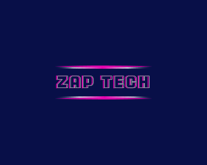 Neon Glitch Tech logo design