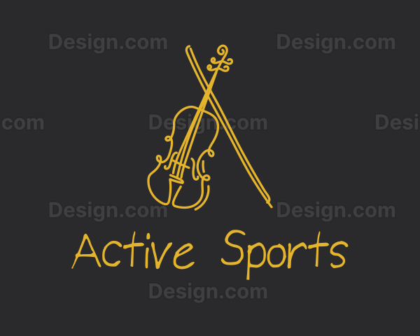 Golden Violin Cello Logo