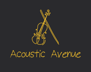 Golden Violin Cello logo design