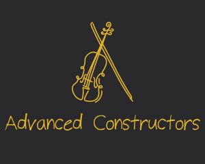 Golden Violin Cello logo design