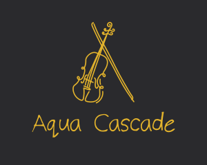 Golden Violin Cello logo design