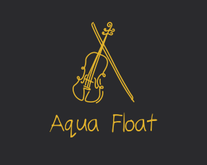 Golden Violin Cello logo design