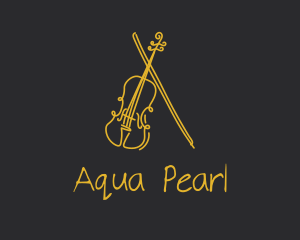 Golden Violin Cello logo design