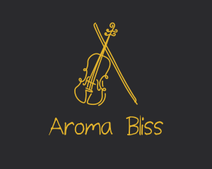 Golden Violin Cello logo design