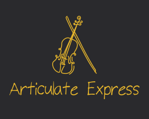 Golden Violin Cello logo design