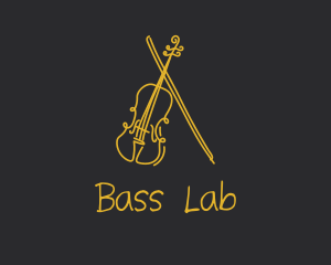 Golden Violin Cello logo design