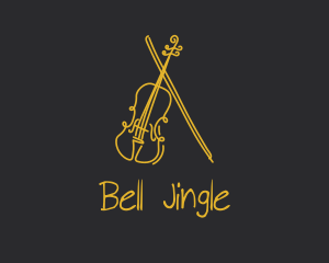 Golden Violin Cello logo design