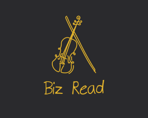 Golden Violin Cello logo design